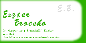 eszter brocsko business card